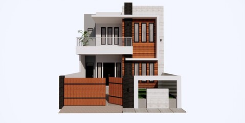 3d rendering and illustration house building with modern concept