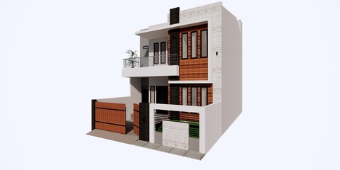 3d rendering and illustration house building with modern concept
