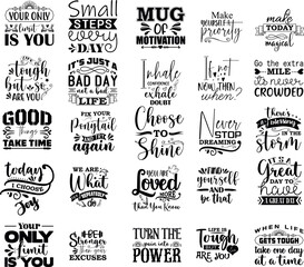Fototapeta premium Motivational Quotes SVG Bundle
