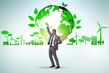 Ecology concept with ecological elements