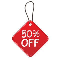 Discount price red tag. Promotion and sale concept. Vector illustration