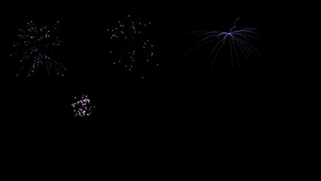 Multicolored Festive Fireworks In 4K