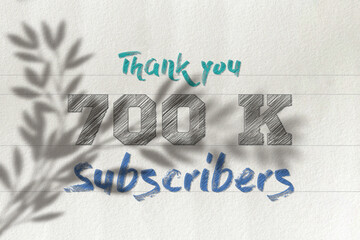 700 K  subscribers celebration greeting banner with Pencil Sketch Design