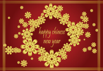 Fototapeta na wymiar custom chinses new year, background with gold ornament happy new year eps file