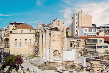 Naklejka premium Athena Archegetis is situated west side of the Roman Agora, in Athens, Greece