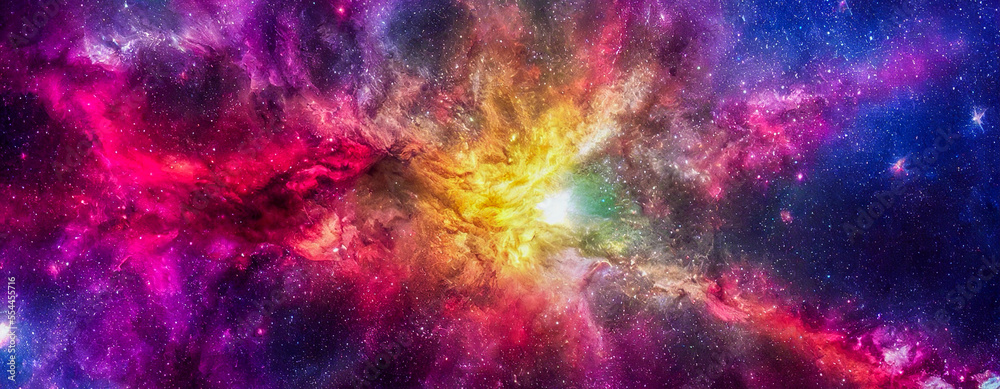 Wall mural abstract background with particles, generative ai illustration