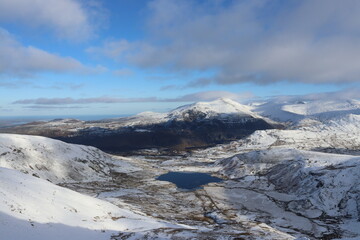 Snowdonia snowdon winter wales glyderau