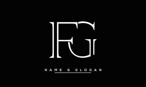FG,  GF,  F,  G   Abstract  Letters  Logo  Monogram