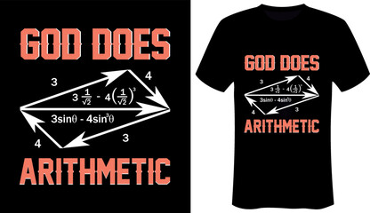 God does arithmetic Math T-shirt Design