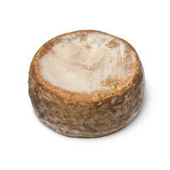 Whole French Tommette de Montagne isolated on white background close up