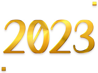 2023 Transparent PNG Bold  Typography Golden Text