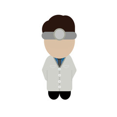 doctor with a head light