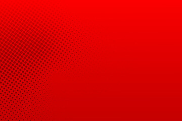 Modern red pop art background with halftone dots in comic style © hiznysyahril