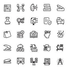 vector illustration,book icon, office icon set, idea icon, line icon.  hand drawn icon