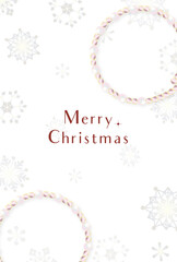 雪の結晶とパールアクセサリーのクリスマスカード（ポストカード）