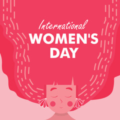 Flat design womens day event theme