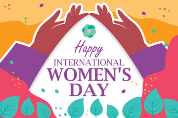 Flat international women's day background