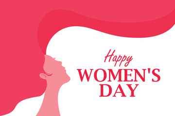 Flat style happy women's day creative card