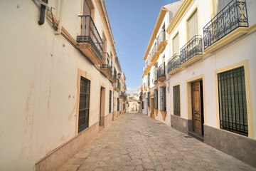 Fototapeta na wymiar View of streets of the Spanish town of Ronda