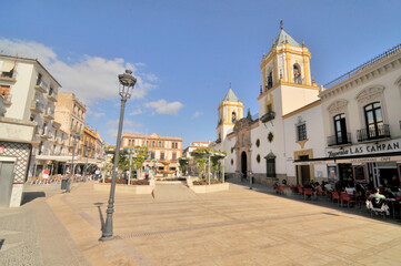 Fototapeta na wymiar View of streets of the Spanish town of Ronda