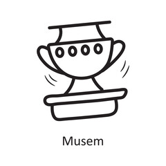 museum vector outline Icon Design illustration. Entertainment Symbol on White background EPS 10 File