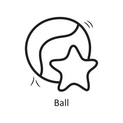 Ball vector outline Icon Design illustration. Entertainment Symbol on White background EPS 10 File