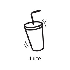 Juice vector outline Icon Design illustration. Entertainment Symbol on White background EPS 10 File