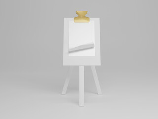 Stand clipboard mockup 3d rendering 