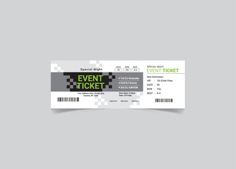 Event Ticket Vector Template 129