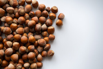 Hazelnut, Top view hazelnut, nut. 