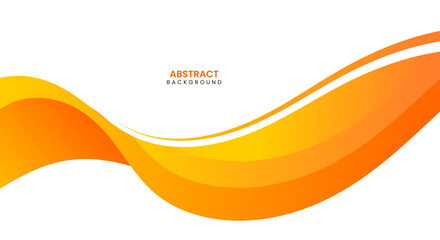 Orange creative wave business banner background - obrazy, fototapety, plakaty