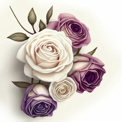 roses blanche et violette