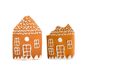 christmas gingerbread cookie with transparent background