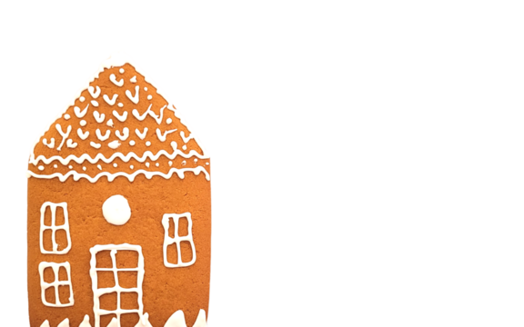 christmas gingerbread cookie with transparent background