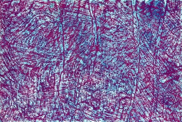 Color grunge red background. Halftone elements. Texture of spots, stains, ink, dots, scratches. Vintage damaged cyan design backdrop. Abstract aged red blue wall