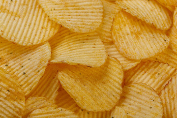 Lots of potato chips, texture