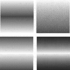 Abstract Black horizontal Striped Background . Vector
