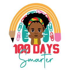 100 days of school black afro girls boys svg, construction gamer 100 days of school kindergarten svg, 100 days  smarter svg, 100th day svg