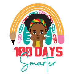 100 days of school black afro girls boys svg, construction gamer 100 days of school kindergarten svg, 100 days  smarter svg, 100th day svg