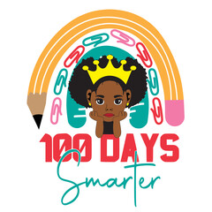 100 days of school black afro girls boys svg, construction gamer 100 days of school kindergarten svg, 100 days  smarter svg, 100th day svg