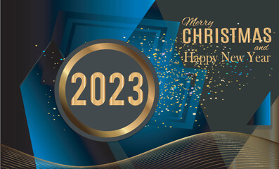 2023 Happy new year vector background
