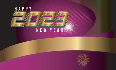2023 Happy new year vector background

