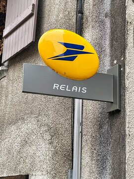 close up french la poste mail sign talloires, france - 15 September 2022