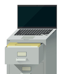 Filing cabinet computer