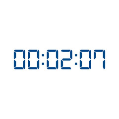 Digital clock icon isolated on clean background. Application icon. Vector.
