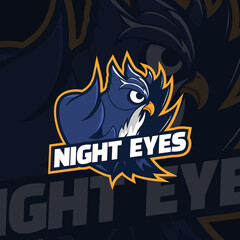 Obraz premium Owl Esport Logo with cool Concept Desaign Logo Illustration.Designs Concept for T-shirts,Logo Brand,Restourant banner, Stickers, or Posters.