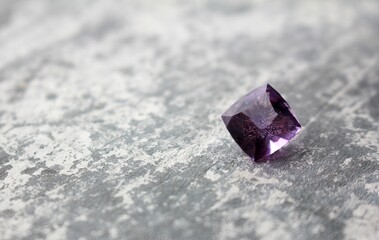 Natural Amethyst Crystal Square Shape diamond