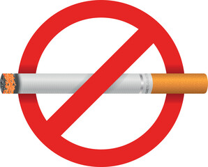 no smoking realistic vector print ready sign design