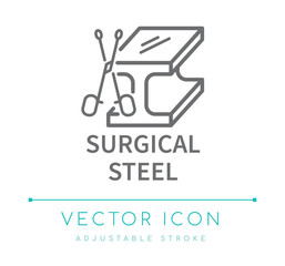 Surgical Steel Line Icon