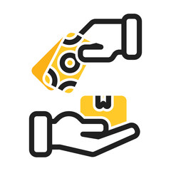 buy and pay icon on isolated background. set of business and financial icons